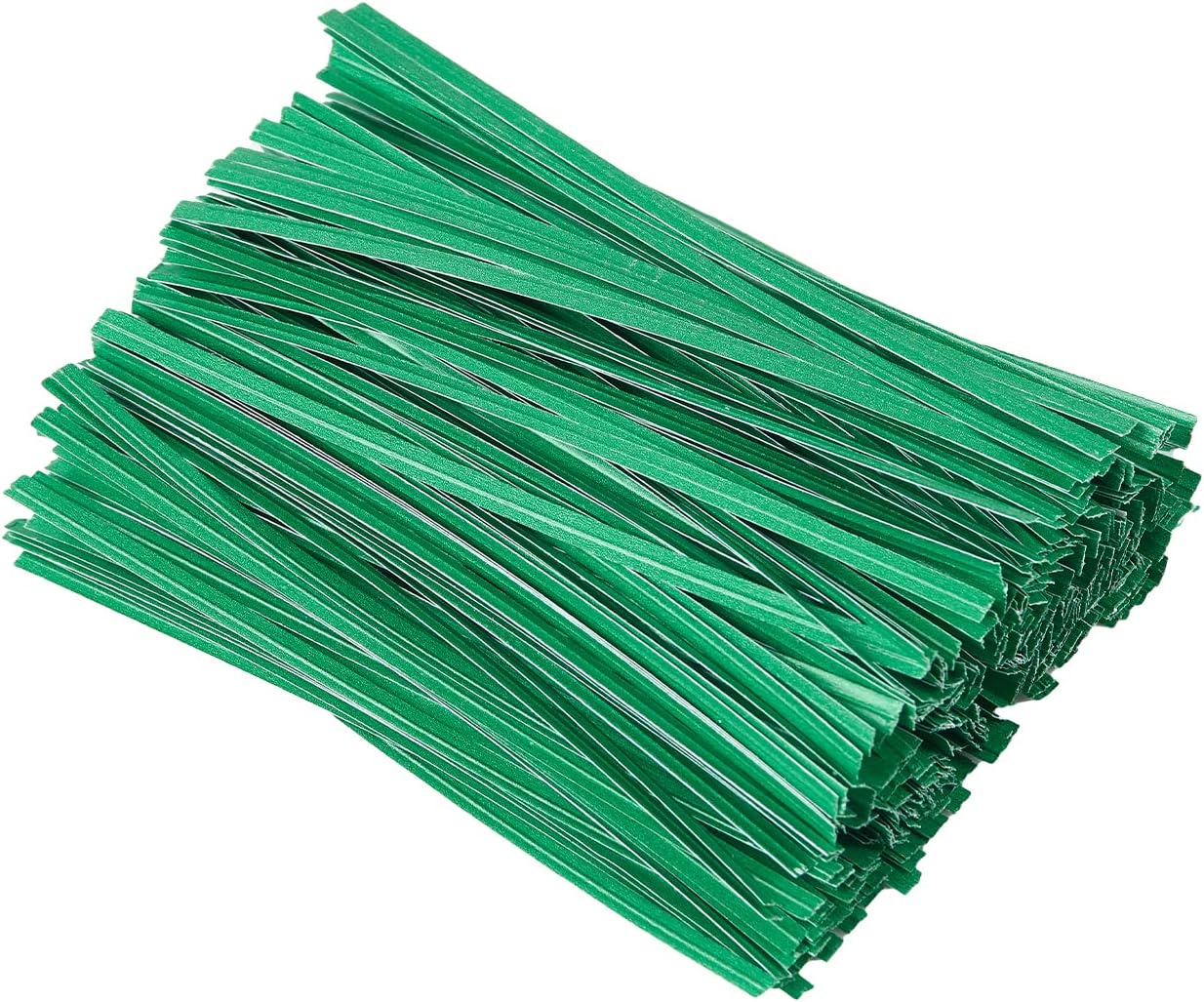 500 Pcs 5" Green Paper Twist Ties, for Party Cello Candy Bread Coffee Bags Cake Pops