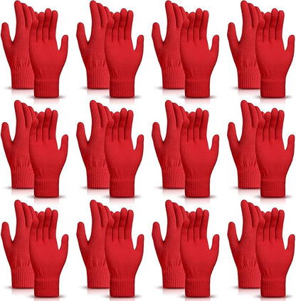 SATINIOR Magic Winter Gloves Unisex Gloves Knit Stretchy Mitten Full Fingers Warm Mitten for Men Women Sports