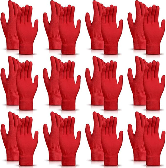 SATINIOR Magic Winter Gloves Unisex Gloves Knit Stretchy Mitten Full Fingers Warm Mitten for Men Women Sports