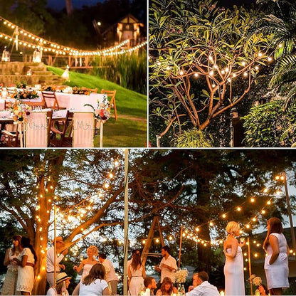 Lakumu 100FT G40 Solar String Lights Outdoor Waterproof, Globe Outdoor String Lights with 36+1 LED Shatterproof Bulbs, 2700K Patio Lights Solar Powered Hanging Lights for Outside Camping Backyard