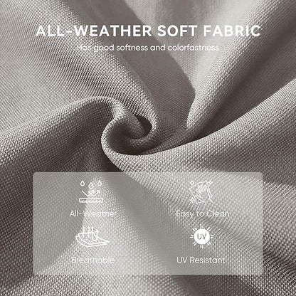 Outdoor Chair Cushions 3 Packs - Outside Durable Thick Replacement Back and Seat Cushion 22x24 with Zipper Cover for Patio Glider Rocking Chairs Loveseat Couch – Beige/Regular