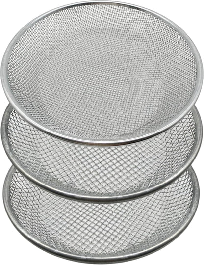 3 PCS Soil Sieve for Garen -12 inches Soil Sifter for Rocks Compost Suitable for 5 Gallon Drums 10mm，6mm，3mm