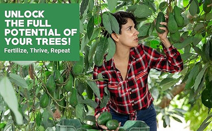 Avocado & Citrus Tree Fertilizer for Indoor & Outdoor Plants | Quick-Release Nitrogen - Citrus Fertilizer (3 Quarts)