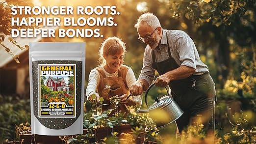 Fertilizer Commercial Grade | General Purpose 12-6-8 | 3 Pounds | Custom Professional Mix Blend | Shrub, Tree & Ornamental | Fast Release 60 Day Feed, Macronutrient & Micronutrient Formula for Plants