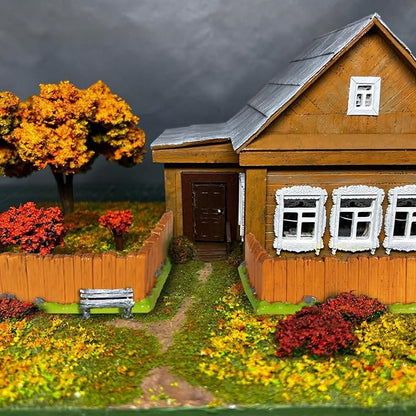 Warmtree Dungeon Walls 8 Pcs Miniature Stone Wall, Fairy Garden Resin Decorative Picket Fence Terrain Building Accessories DIY Wargame Model Diorama