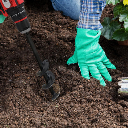 ERYTLLY Bulb Planter, Auger Spiral, Garden Planter Tool 4 Sets,Rapid Umbrella Hole Digger for Planting Bulb Seedlings Bedding Tulips, and Digging Weeds Roots