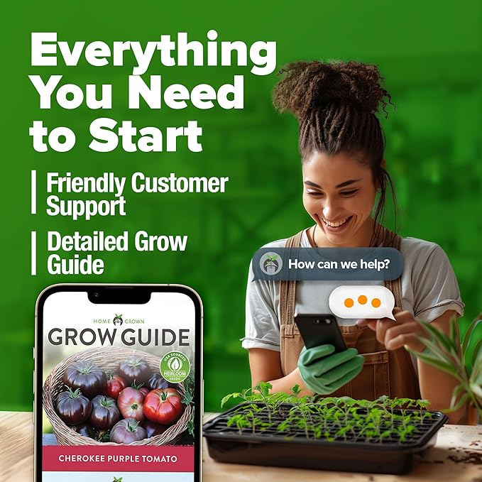 HOME GROWN 𝗨𝗦𝗔 𝗣𝗥𝗘𝗠𝗜𝗨𝗠 Cherokee Purple Tomato Seeds 1 Pack (Solanum lycopersicum) - 106 Seeds, 𝗡𝗢𝗡-𝗚𝗠𝗢 Tomato for Planting - Heirloom Vegetable Seeds with High Germination Rate