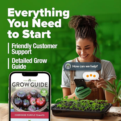 HOME GROWN 𝗨𝗦𝗔 𝗣𝗥𝗘𝗠𝗜𝗨𝗠 Cherokee Purple Tomato Seeds 1 Pack (Solanum lycopersicum) - 106 Seeds, 𝗡𝗢𝗡-𝗚𝗠𝗢 Tomato for Planting - Heirloom Vegetable Seeds with High Germination Rate