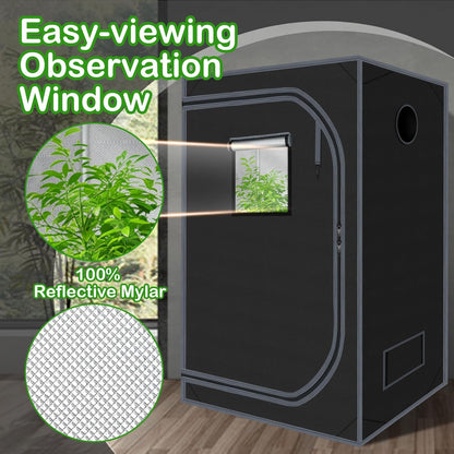 32"x32"x63" Grow Tent for Indoor Plants 600D Mylar Hydroponic High Reflective GrowTents for Plant Fruit Flower Veg Growing