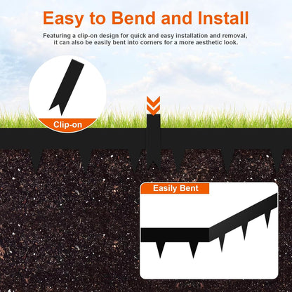 40“L X 4.5" H Metal Landscape Edging, Heavy Duty Galvanized Steel Garden Edging,10 Pack Garden Edging Border for Lawn, Flower Bed, Yard (Black)