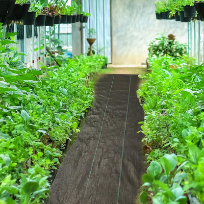 Heavy Duty Weed Barrier, 3.2oz Black Weed Blocker Fabric, Garden Fabric Weed Barrier, Weed Control Fabric Ground Cover, Landscape Fabric for Road, Gardening Mat (4FT*300FT)