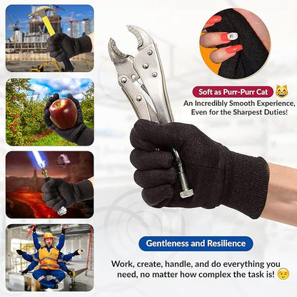 ABC PACK & SUPPLY Brown Jersey Gloves for Men and Women. Brown Jersey Work Gloves. Polyester and Cotton Garden Gloves