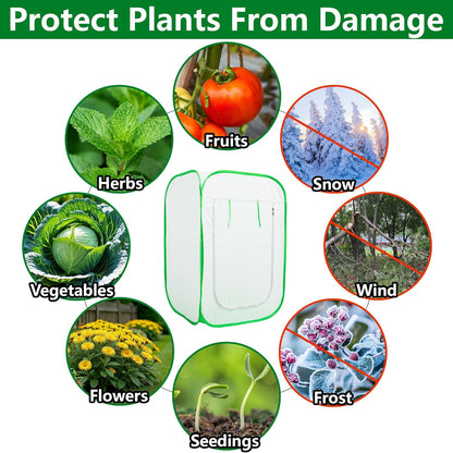 24 x 24 x 36 Inch Pop Up Winter Frost Plant Cover, Gardening Plants Freeze Protection Tent, Warm Plant Protector Enclosure for Snow Frost Protection Indoor & Outdoor