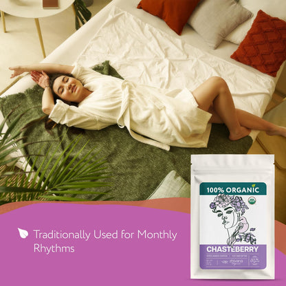 Super Value Pack 5 LB - Organic Chasteberry (Vitex) – Whole Dried Berries – Edible Grade for Tea, Tinctures & Herbal Crafts