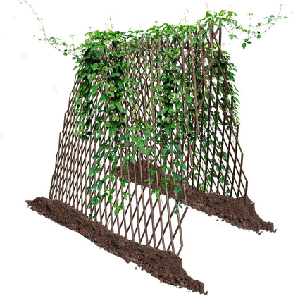 Nature Willow Trellis Expandable Plant Support Plant Climbing Lattices Trellis Willow Expandable Trellis Fence for Climbing Plants Support 36x92 Inch,Double Panel (2)