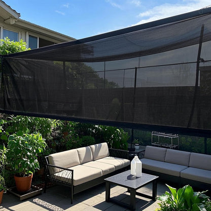 winemana Black Shade Cloth 70%, 5x20 FT Mesh Tarp - Garden Shade for Greenhouse, Patio, Vegetables, Plants Cover and Chicken Coops, Sun Shade Net for Outdoor Protection with Reinforced Grommets