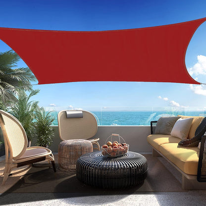 9' x 24' Red Rectangle Sun Shade Sail SSP1212 Canopy Durable Fabric UV Block Awning,We Make Custom Orders