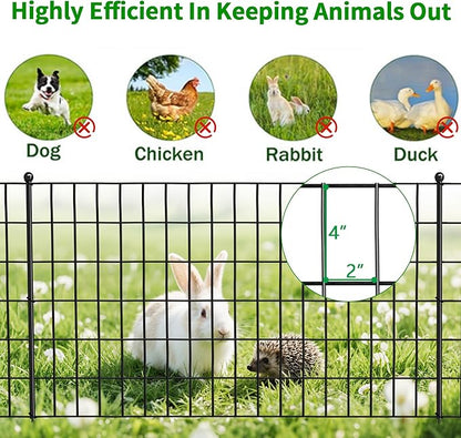 AMAGABELI GARDEN & HOME 24in(H)×50ft(L) Black Adaptive Bending Annealing Wire Mesh Welded Wire Fence for Outdoor Yard Greenhouse Plant Protection Poultry Netting