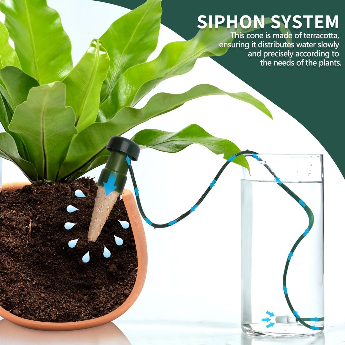 BYDOLL Plant Self-Watering Stakes Automatic Dripper Watering Spikes for Indoor Outdoor Bonsai,Houseplant Insert Devices for Vacation Garden use,Drip Irrigation System for Plant 10 Pack