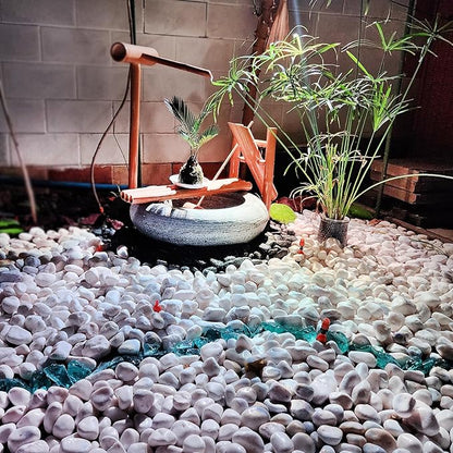 20 lbs White River Rocks for Landscaping, 1-2 Inch Polished Pebbles Stones for Indoor Plants, Vases, Fish Tank, Garden, Top Dressing and Bottem Drainage