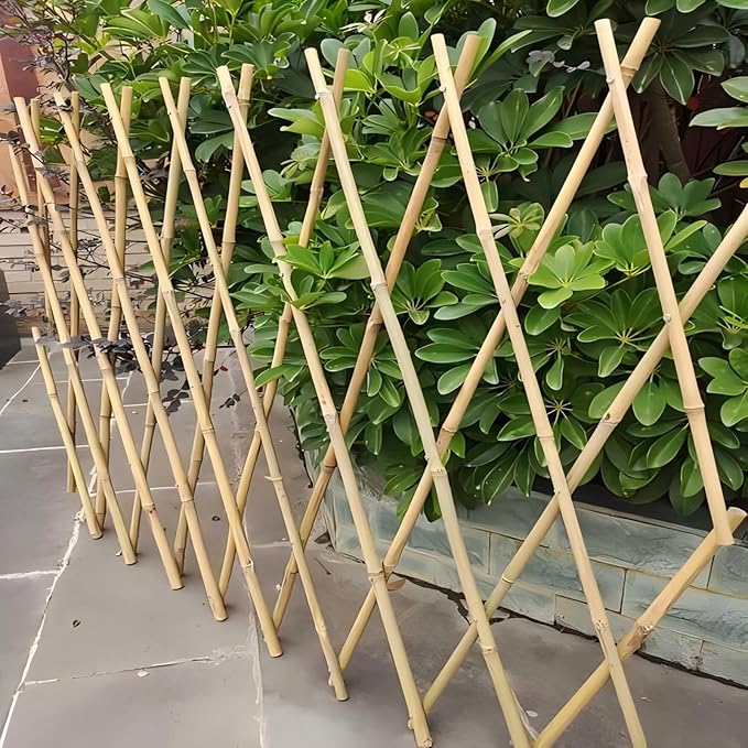 Expandable Bamboo Trellis Fence - 48x72 Inch, Climbing Plants, Eco-Friendly, Easy Installation,Lattice Fence