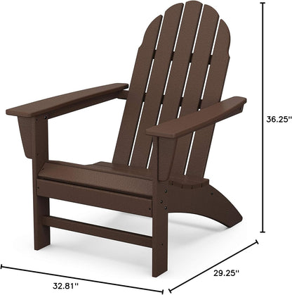 Polywood Vineyard Adirondack Chair, Mahogany