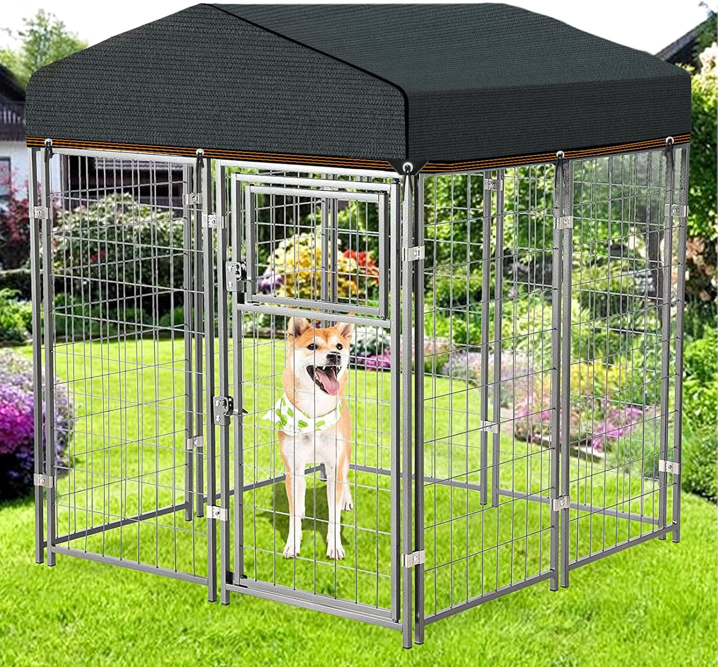 QLOFEI 4x6 FT Shade Cloth with Grommets, 90% Sun Shades Outdoor Patio Mesh Tarp, Easier to Hang Sunblock Neting Cover -for Garden Greenhouse Pergola Lawn Kennel Chicken Coop