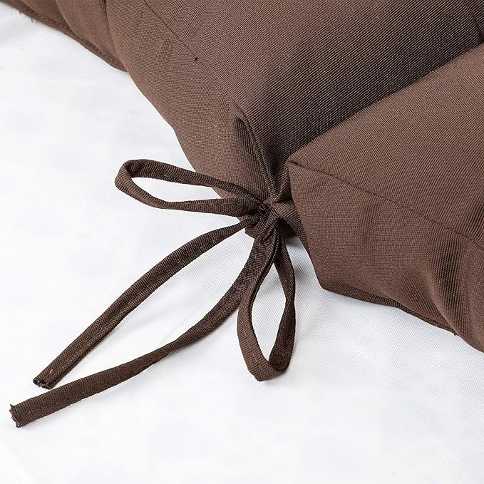 ARTPLAN All Weather Chair Outdoor Cushions Wicker Tufted Pillow with Back for Outdoor Furniture