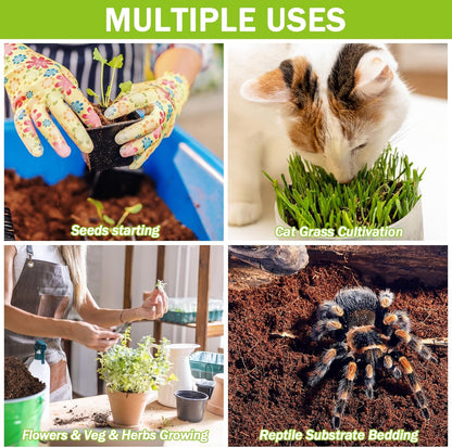 Legigo 100 Pcs 50mm Organic Coco Coir Pellets for Plants - Compressed Coconut Coir Potting Soil, Coco Fiber Pellets for Planting, Garden, Bonsai, Herbs, Flower & Vegetables