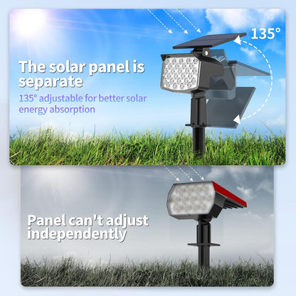 WELALO Solar Color Changing Spot Lights Outdoor, Waterproof Solar Christmas Lights with 9 Modes, Multicolor RGB Landscape Spotlights for Yard Driveway Lawn Patio Pathway Decorations, 6 Pack