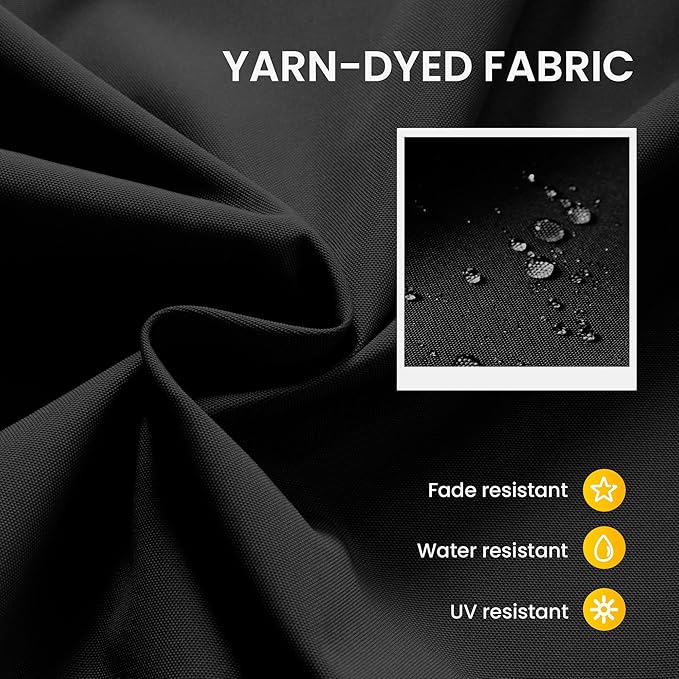 10 X 13 FT Cantilever Patio Umbrella with Base Included Outdoor Heavy Duty Double Top Windproof Rectangle Offset Umbrellas with 360-degree Rotation for Pool Deck Backyard, Black