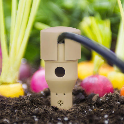 8 in. DEEP DRIP Garden Watering Stake (4 Pack) (Tan) | UV-Protected ABS Plastic Deep Root Irrigation Spike for Flowers, Fruits, Vegetables, Potted Plants