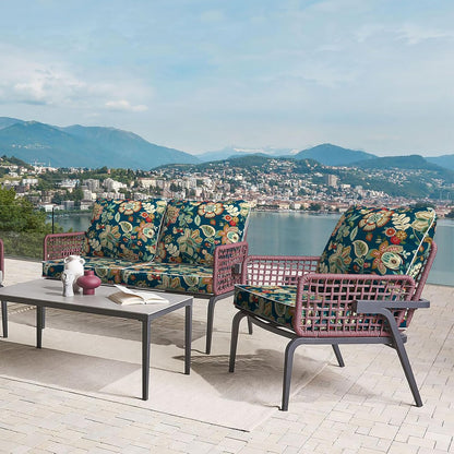 LVTXIII Outdoor/Indoor Deep Seat Cushion Patio Seat and Back Cushion Set All-Weather Replacement Chair Cushion for Wicker Chairs and Garden Furniture Decoration, 24"x24"x4", Peacock Blue