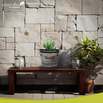 Headwind Robert Allen Vintage Ribbed Metal Planter with Handle, 10-Inch, Charcoal – Lightweight Indoor/Outdoor Flower Pot with Drainage Hole