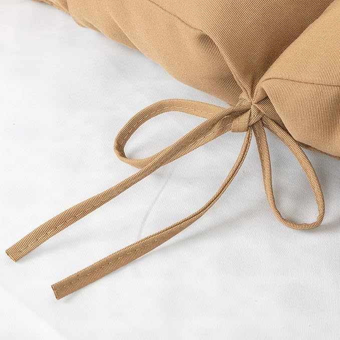 ARTPLAN All Weather Chair Outdoor Cushions Wicker Tufted Pillow with Back for Outdoor Furniture