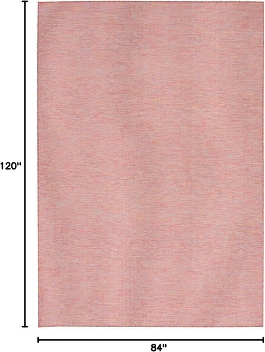 Nourison Home Positano Indoor/Outdoor Rainbow 7' x 10' Area Rug, Easy Cleaning, Non Shedding, Bed Room, Living Room, Dining Room, Backyard, Deck, Patio (7x10)