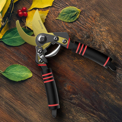 Professional Titanium Garden Shears Adjustable Opening Size Professional Bypass Pruning Shears for Plants, Hedges, and Flowers（Includes Scissors + Blade）