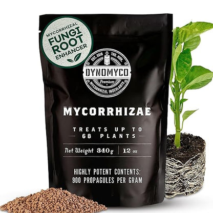 DYNOMYCO Granular Mycorrhizal Fungi Inoculant, 340g / 12oz – Boosts Root Growth, Yields & Nutrient Uptake – 900 Propagules/g, Concentrated Granules, & OMRI Listed – Biofertilizer for Plant Growth