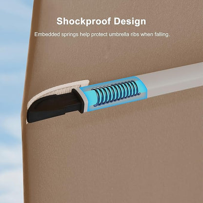 PURPLE LEAF 9' X 12' Patio Umbrella Outdoor Rectangle Umbrella Large Cantilever Umbrella Windproof Offset Heavy Duty Sun for Garden Deck Pool Patio, Beige