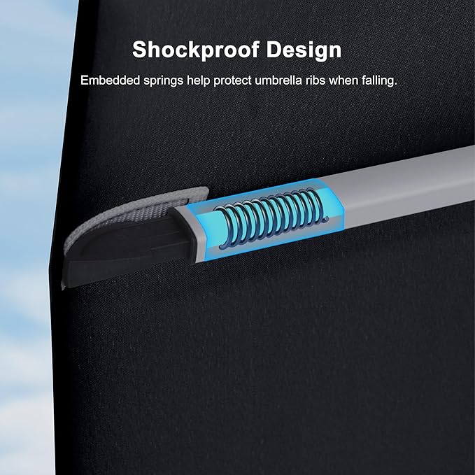 PURPLE LEAF 9ft Patio Umbrella Outdoor Square Umbrella Large Cantilever Umbrella Windproof Offset Heavy Duty Sun for Garden Deck Pool Patio, Black