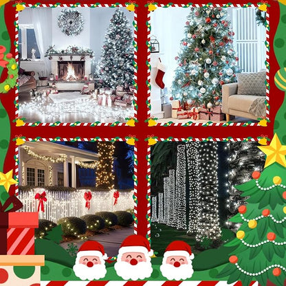 Voice Control 88ft 240LED Smart Christmas String Lights Outdoor/Indoor | String Lights Plug in with Remote, 12Modes, 7Voice Commands & Timers, Christmas Twinkle Light for Xmas Tree Decor (Cool White)