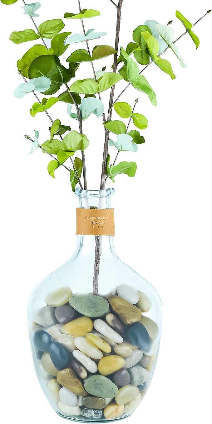 5 lbs Approx. 38 River Rocks Stones for Plants Pebbles for Indoor Plants | Aquarium Fish Tank Rocks | Polished Decorative Rocks for Vases (2-3 Inches)