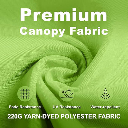 11FT Cantilever Umbrella with Base Large Curvy Outdoor Aluminum Offset Umbrella w/ 360° Rotation, UV Resistant Canopy for Patio, Garden, Backyard, Apple Green