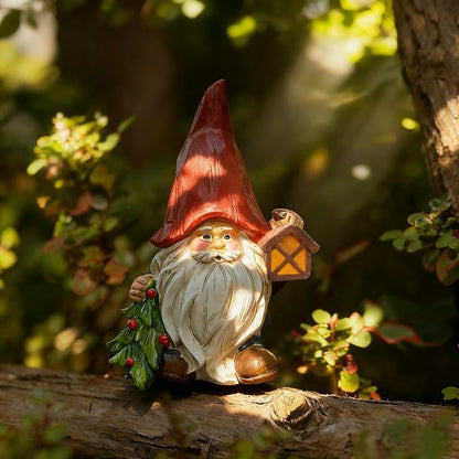 6.4-inch Christmas gnome Ornament, Cute gnome Statue, Suitable for Indoor and Outdoor use, Home Balcony, Garden, Lawn, and a for Christmas, Thanksgiving, Mother's Day, and Birthdays