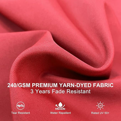 PURPLE LEAF 9' X 11' Patio Umbrella Outdoor Rectangle Umbrella Large Cantilever Umbrella Windproof Offset Heavy Duty Sun for Garden Deck Pool Patio, Terra