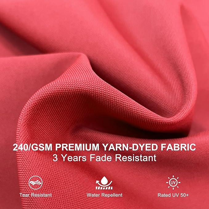 PURPLE LEAF Patio Umbrella 11 Feet Double Top Deluxe Square Offset Hanging Umbrella Outdoor Market Umbrella Garden Umbrella, Terra