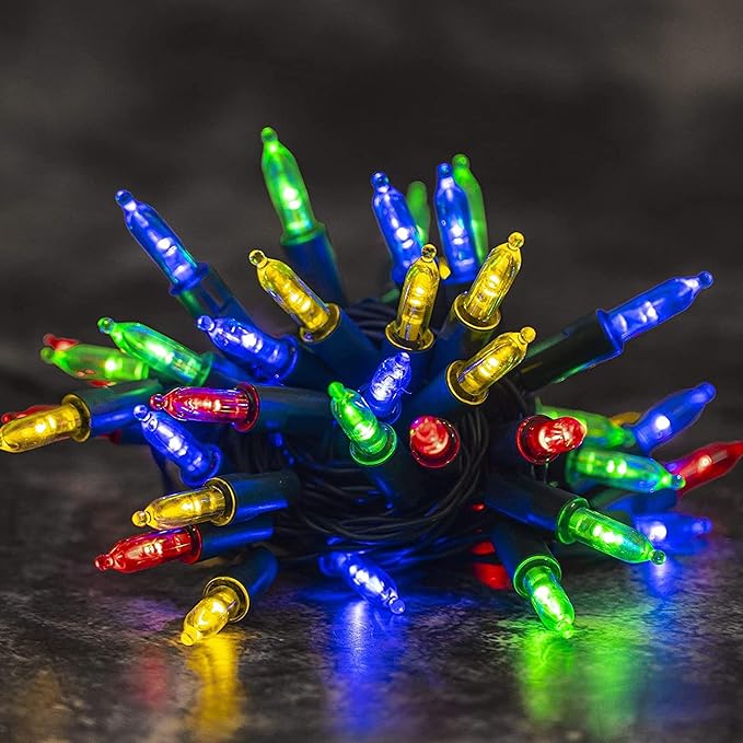 Dazzle Bright Battery Operated 50 LED Mini String Lights (Multi-Colored, 1 Pack)