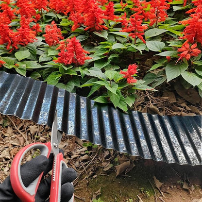 Metal Landscape Edging Border,6 inch × 20 feet Corrugated Garden Edging for Flower Bed,Lawn (6 Inch × 20FT)