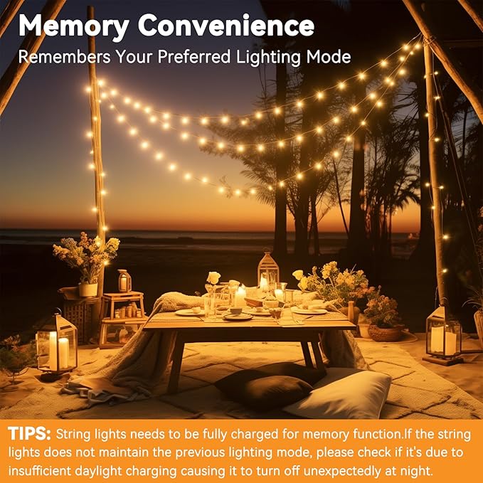 Solar String Lights Outdoor Waterproof 2 Pack Total 66ft 200LED 8 Modes Twinkle Lights Solar Fairy Lights for Patio, Garden Yard Party Wedding Tree Christmas Halloween Decoration, Warm White