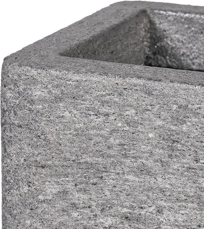 24 Inch Rectangular Concrete Planter,Durable All-Weather Use with Drainage Holes,Large Rectangular Planter for Outdoor Indoor Plants